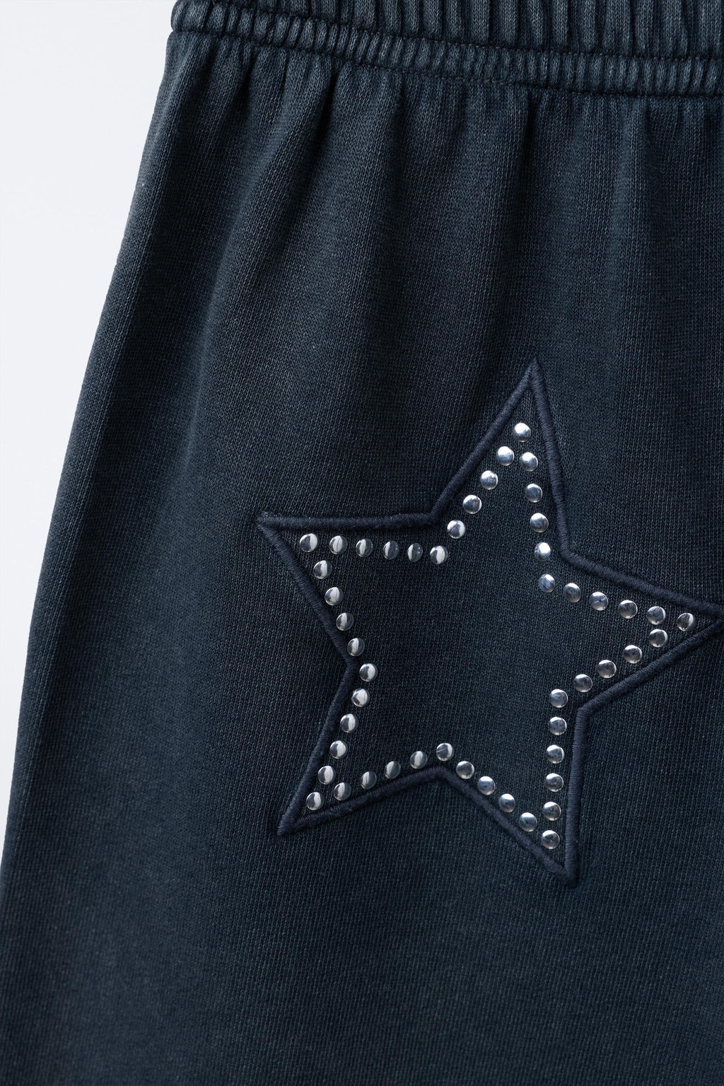 WASHED-EFFECT WIDE-LEG TROUSERS WITH STAR STUDS - Zara фото 10