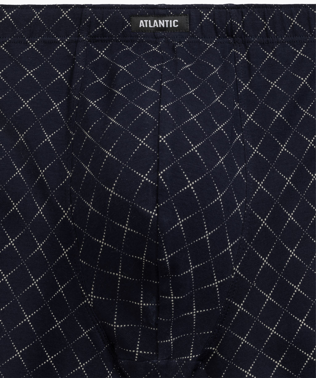 ATLANTIC 3MH-216 Трусы шорты Check - набор 3 шт. темно-синий + серый меланж + зеленый  фото 4