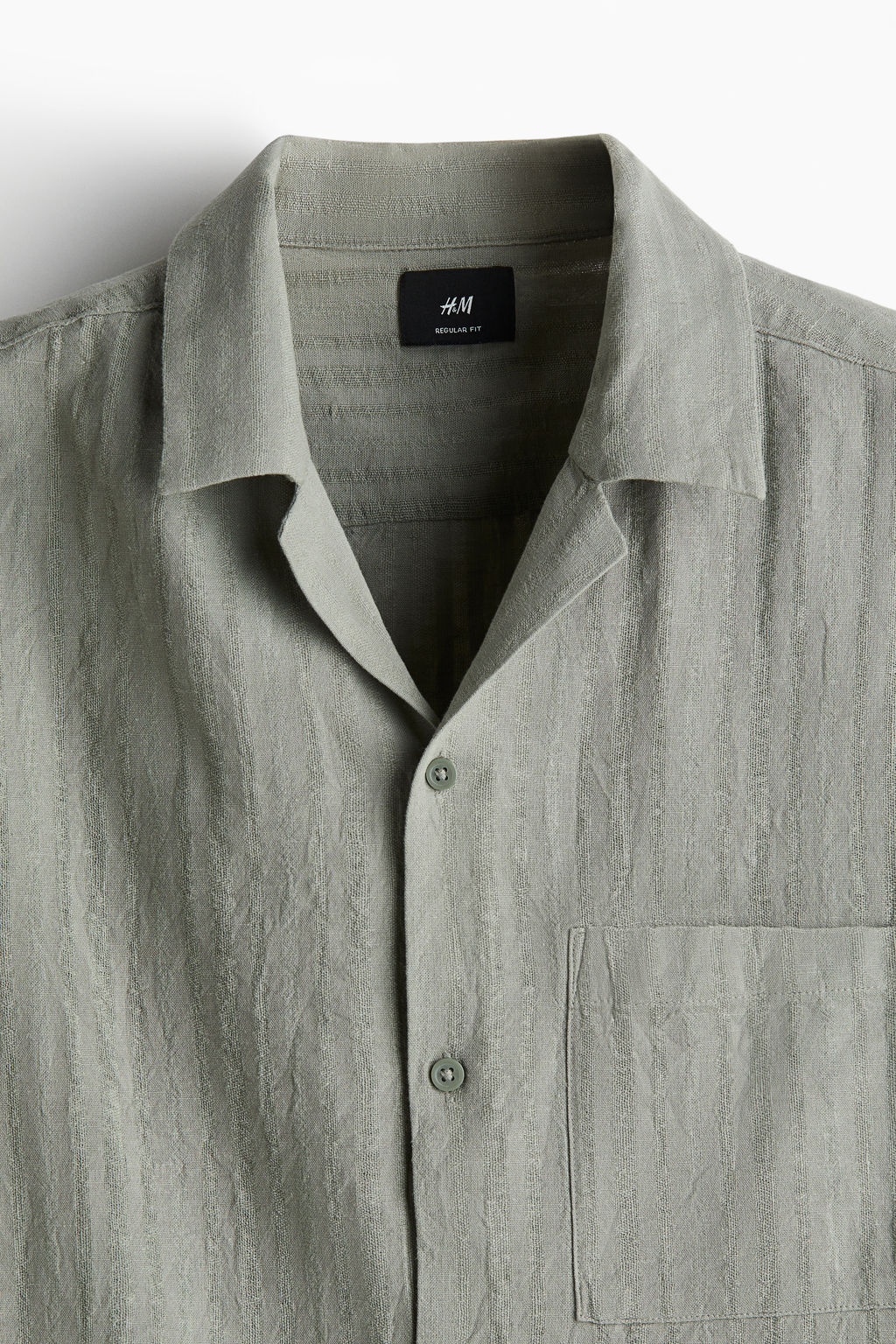 Camisa resort en mezcla de lino Regular Fit - H&m фото 5
