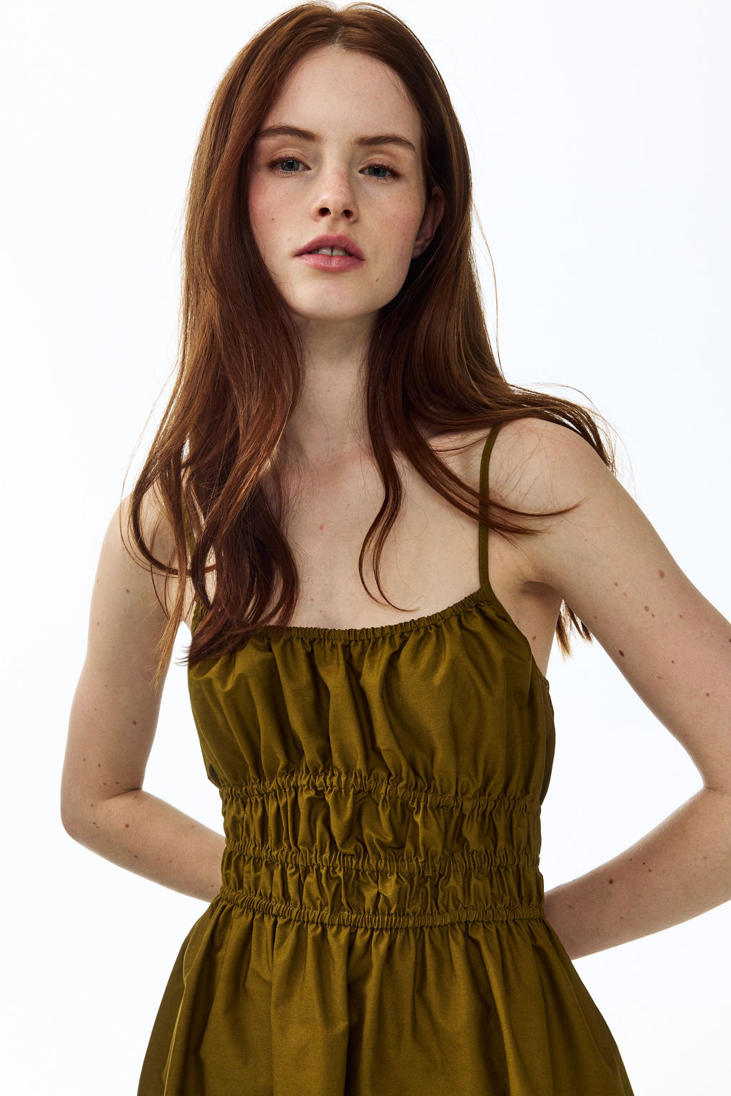 Vestido de algod?n con tirantes de lazo - H&m фото 9