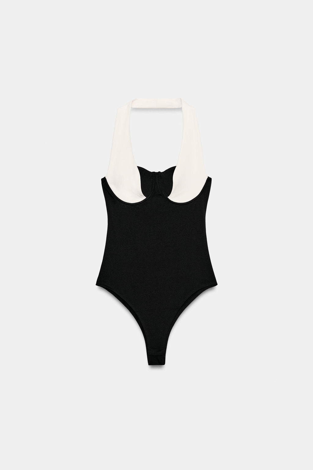 BODY HALTER AROS COMBINADO / Blanco / Negro - Zara фото 4