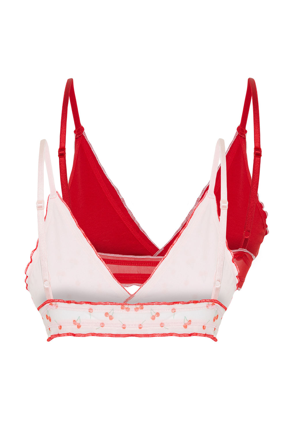 TRENDYOLMILLA Pembe-Cok Renkli 2li Tul Ip Ask?l? Balensiz Kaps?z Bralette Orme Sutyen THMSS24SU00010 фото 8