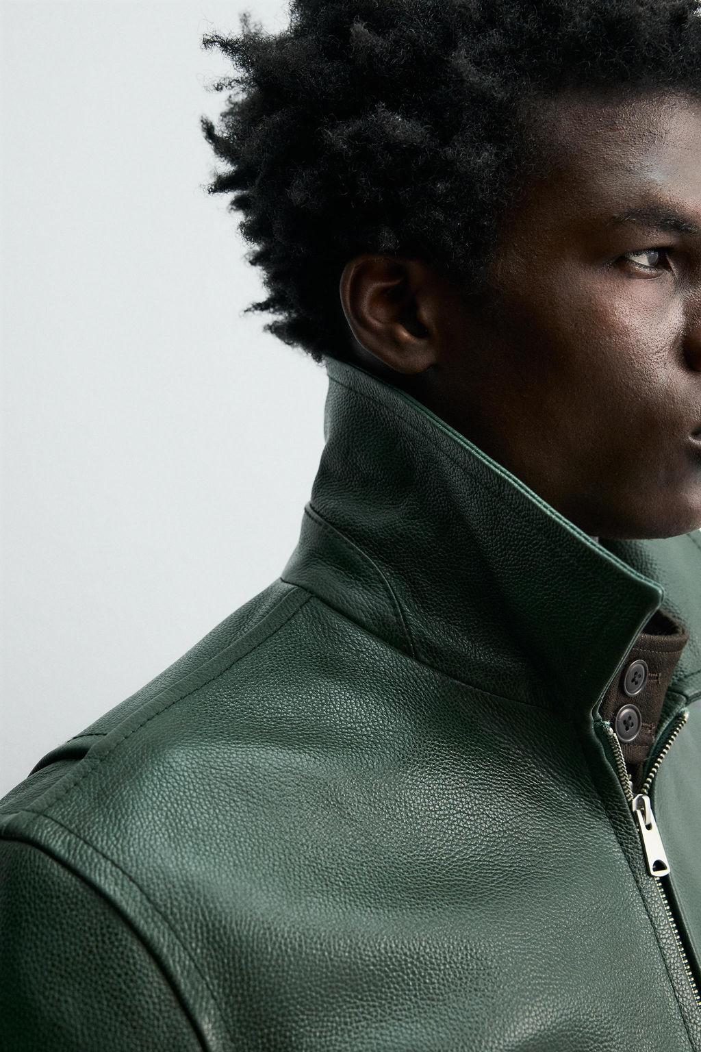 LEATHER BOMBER JACKET - Zara фото 6
