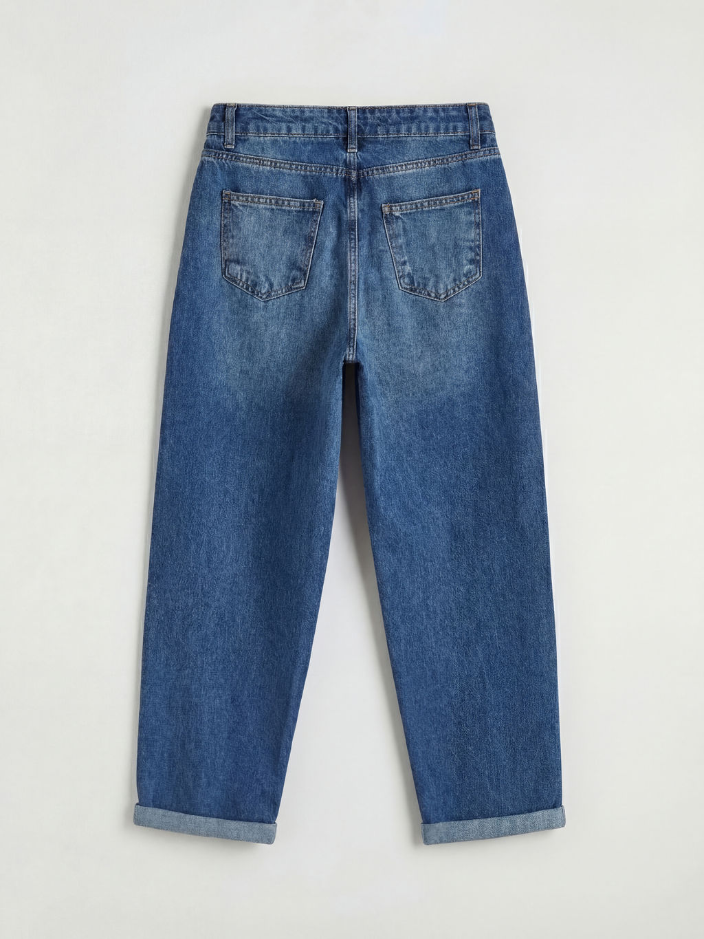 Y?ksek Bel Barrel Fit Kad?n Jean Pantolon