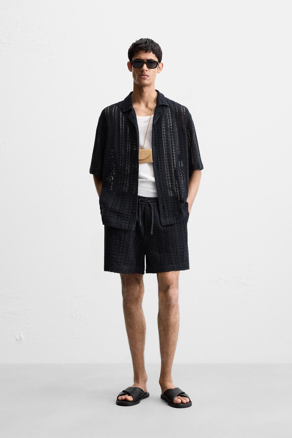 CROCHET TEXTURED SHIRT - Zara фото 10