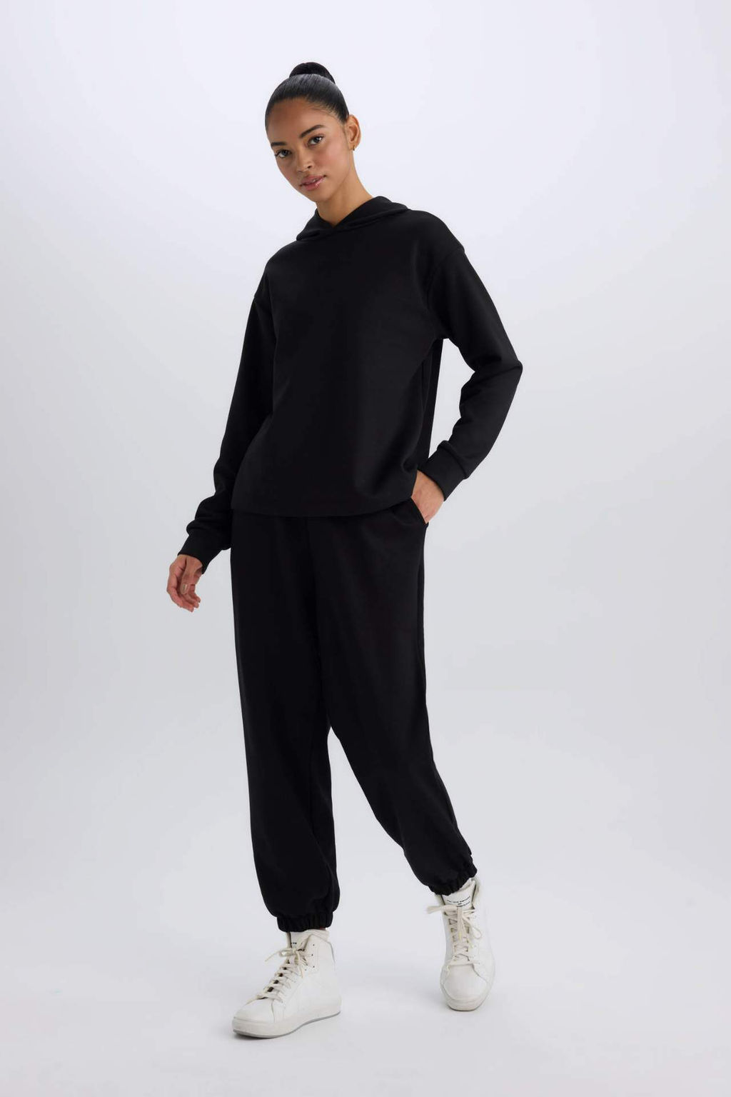 DeFactoFit Jogger Esofman Alt? Oversize Genis Kal?p Cepli Standart Boy Skuba Dalg?c Kumas  фото 5