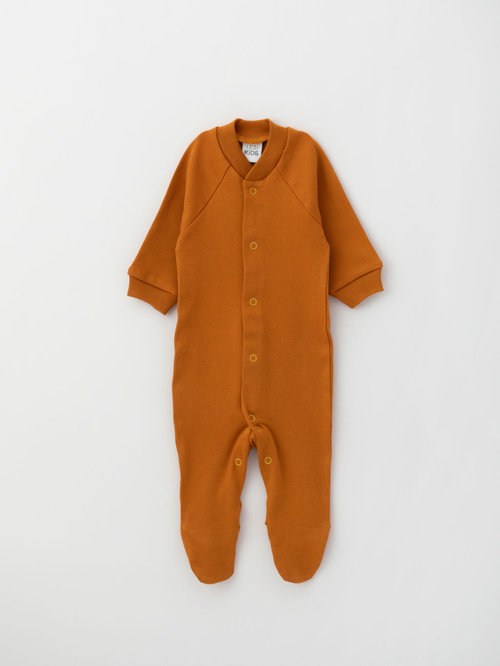 Комбинезон для новорожденного из хлопкового трикотажа, беж/панда - Lesi kids фото 16
