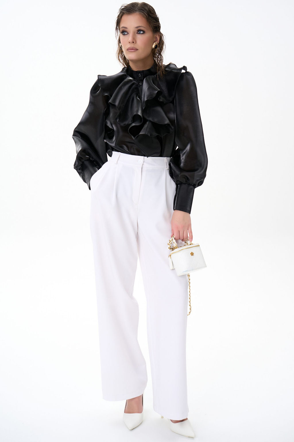 Рубашка Алиша (черный) - Эльза фото 4