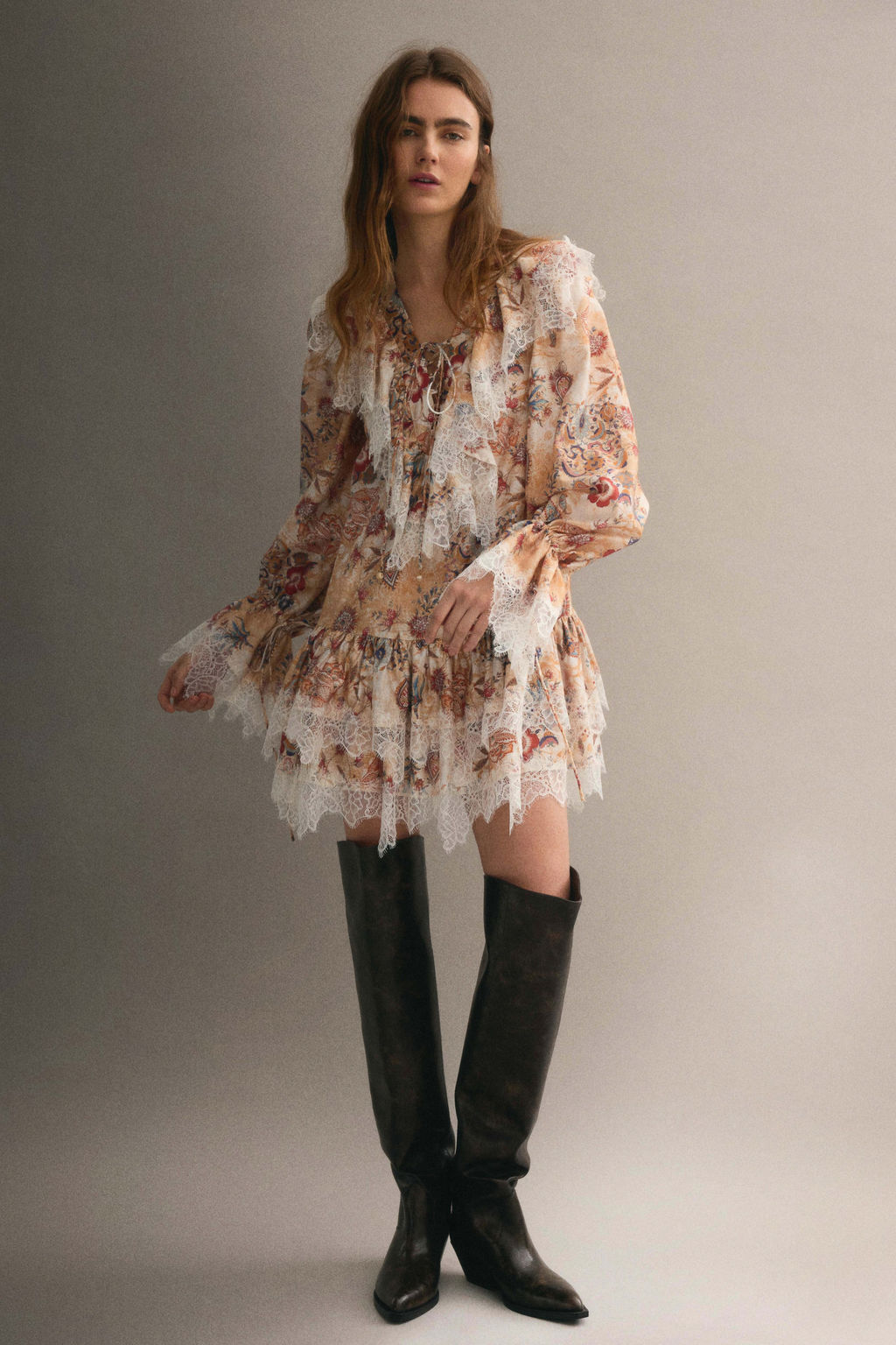 Vestido con ribetes de encaje - H&m фото 6