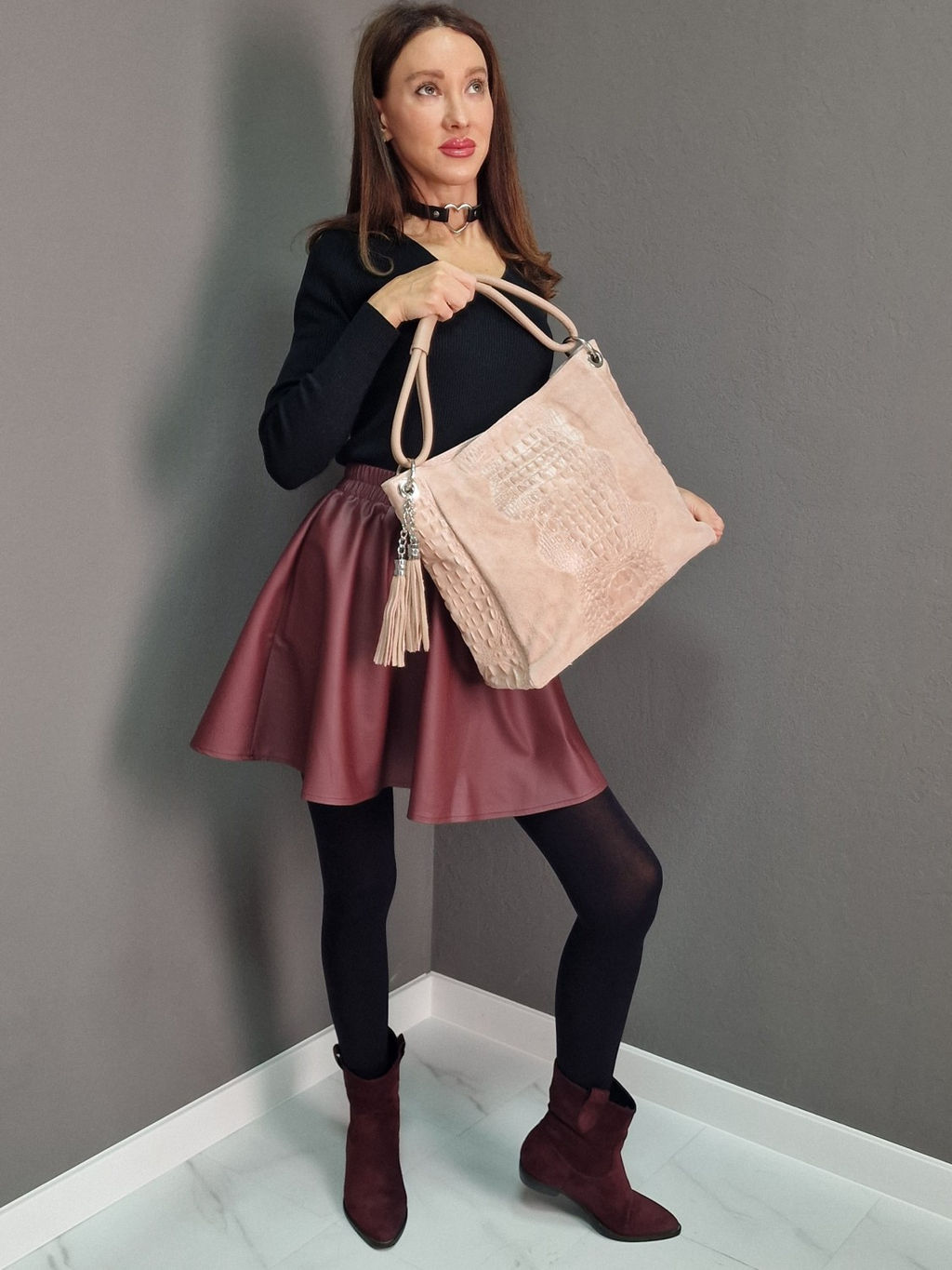 Сумка женская из телячьей кожи