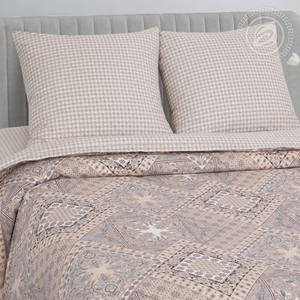 Постельное белье Италия с простынью на резинке (поплин DE LUXE) 2,0 сп./Пододеяльник: 1 шт. - 215*175; Простыня на резинке: 1 шт. - 200*160; Наволочка: 2 шт. - 70*70; DE LUXE с простынью на резинке - Артпостель фото 2