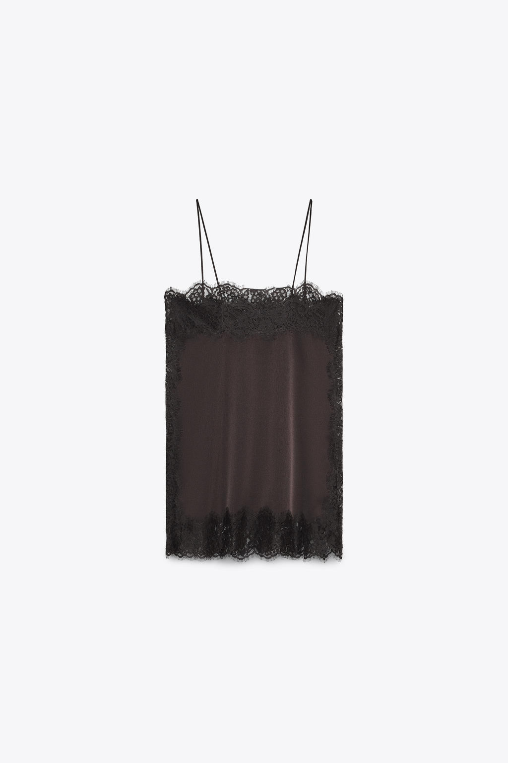 ZW COLLECTION SATIN LACE TOP - Zara фото 8