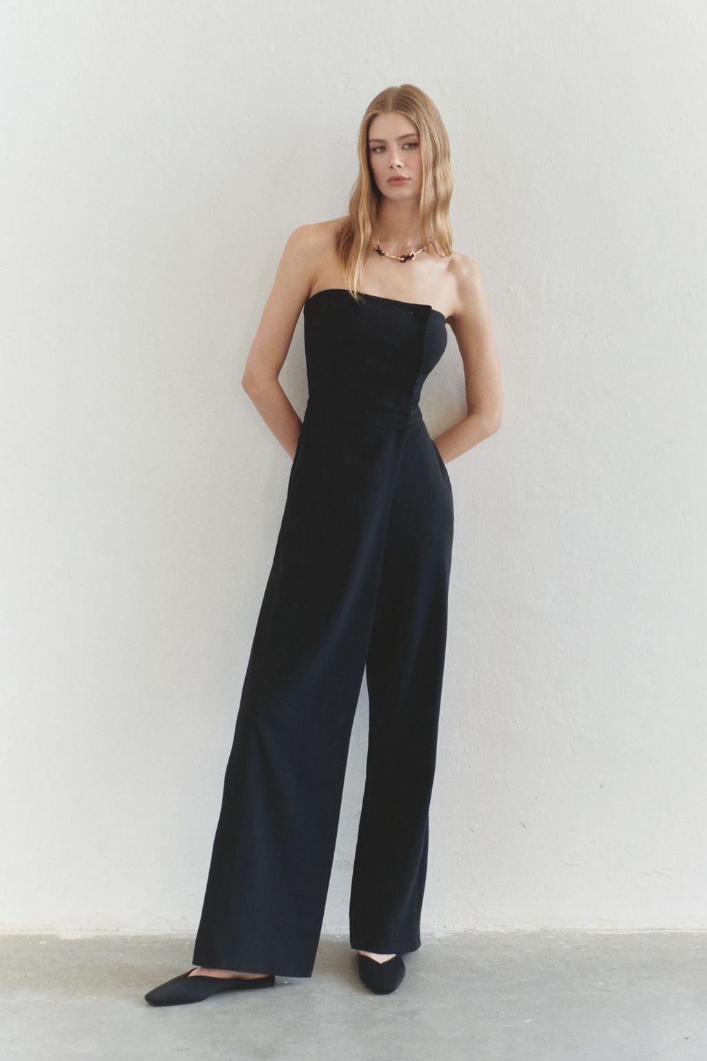 Limited Edition Siyah Genis Paca Uzun Dokuma Tulum TWOSS25TU00035