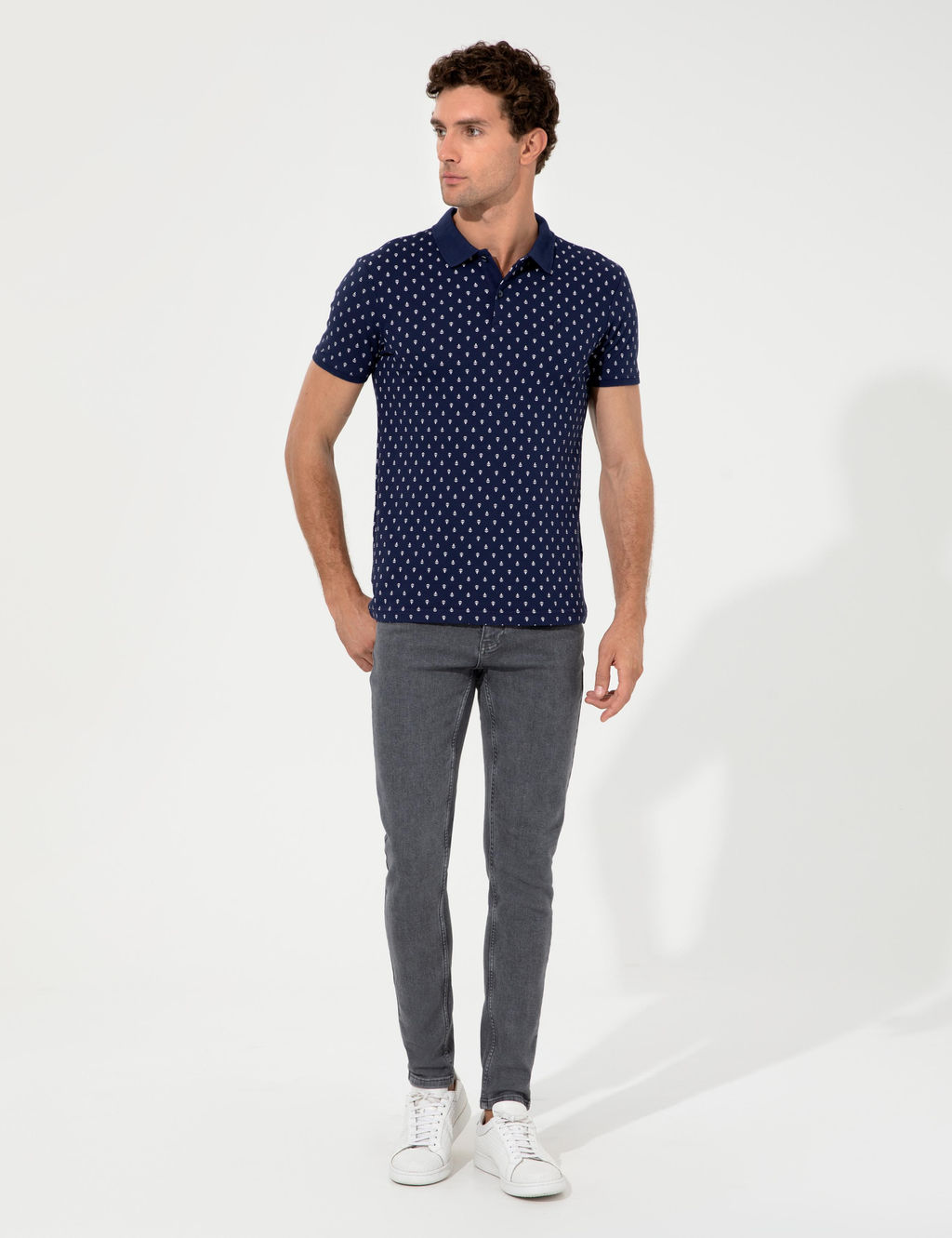 Lacivert Polo Yaka T-Shirt