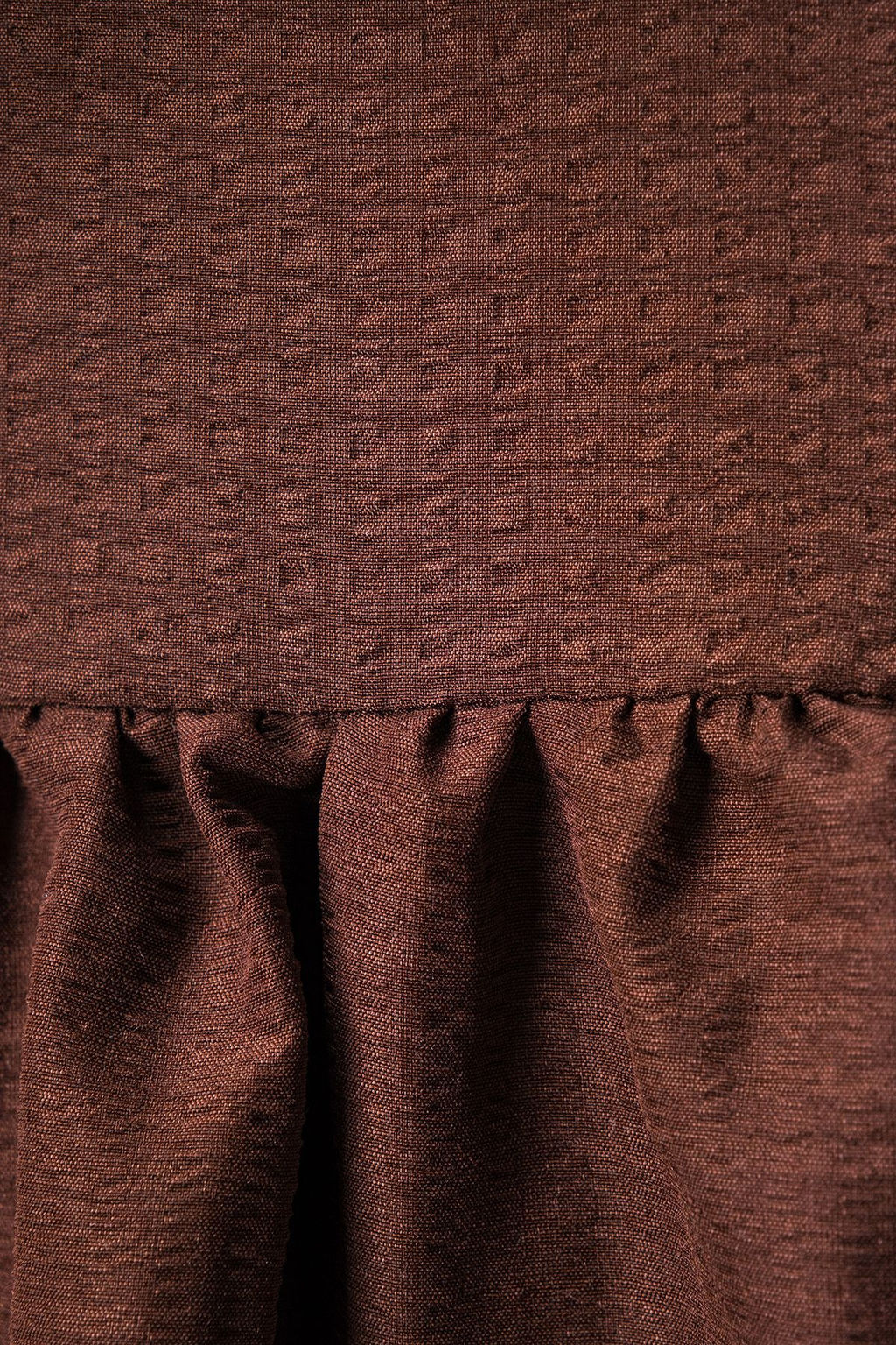 Kahverengi Midi Duz Dokuma Elbise TKDAW25EL00033 - Trendyolmilla фото 3