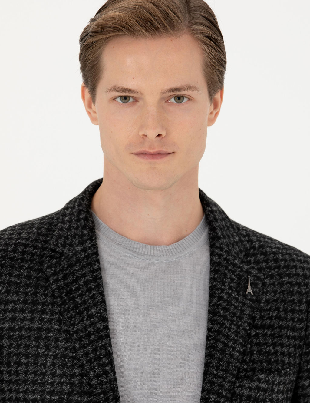 Спортивная куртка узкого кроя из смесовой шерсти антрацитового цвета - Cacharel фото 3