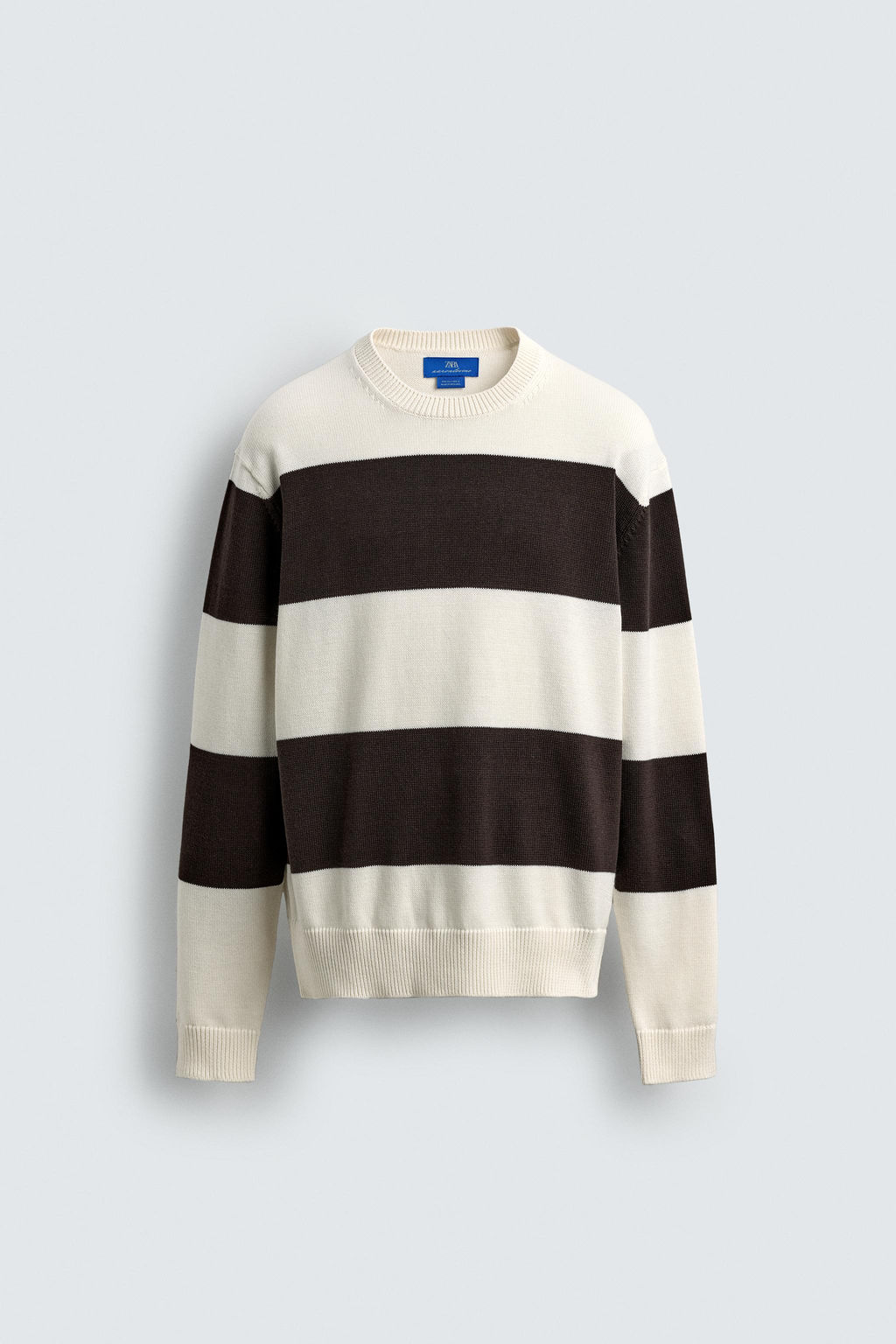 JERSEY JACQUARD RAYAS AARON LEVINE X ZARA / Marr?n / Crudo  фото 6