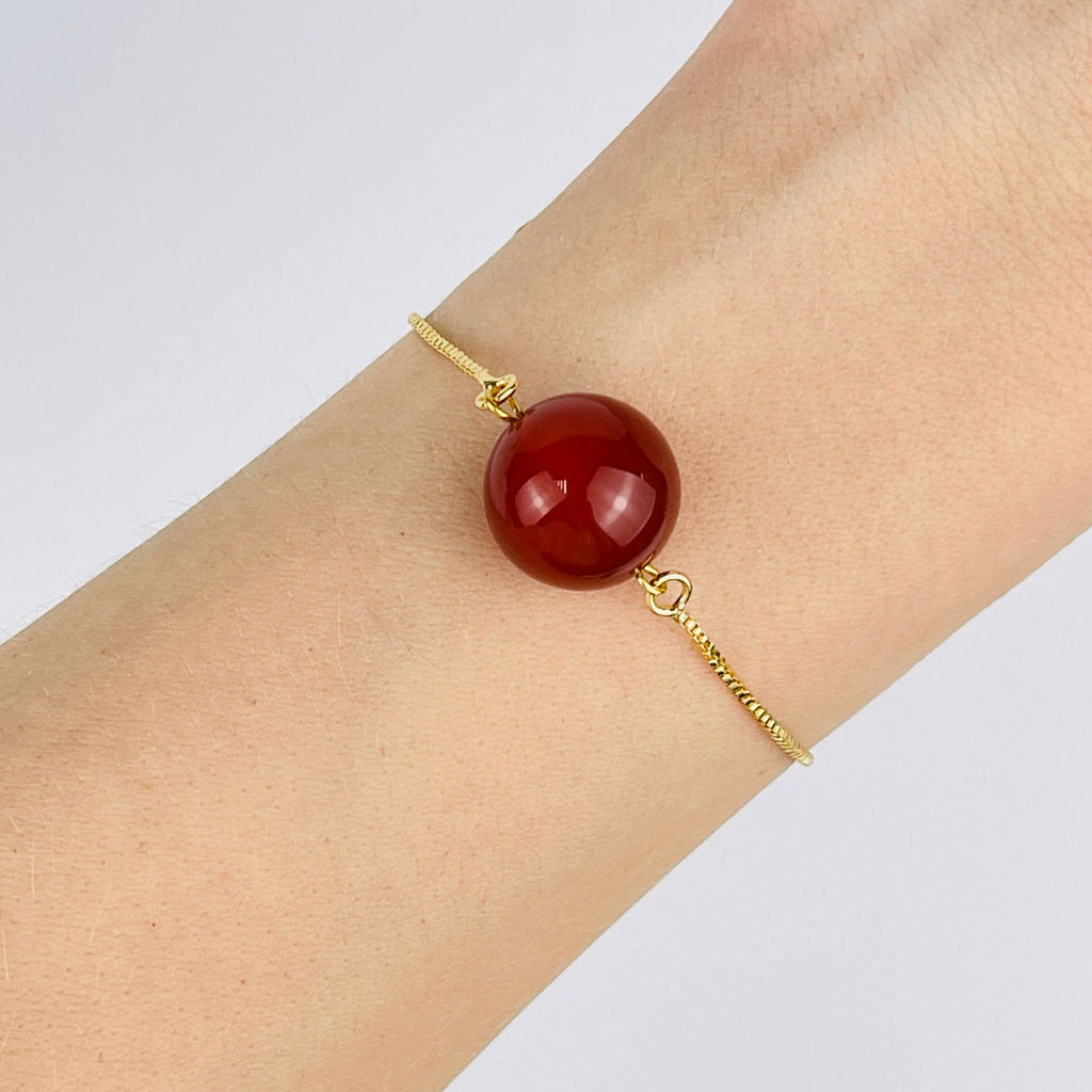 Браслет регулируемый с Сердоликом - Радуга самоцветов фото 2