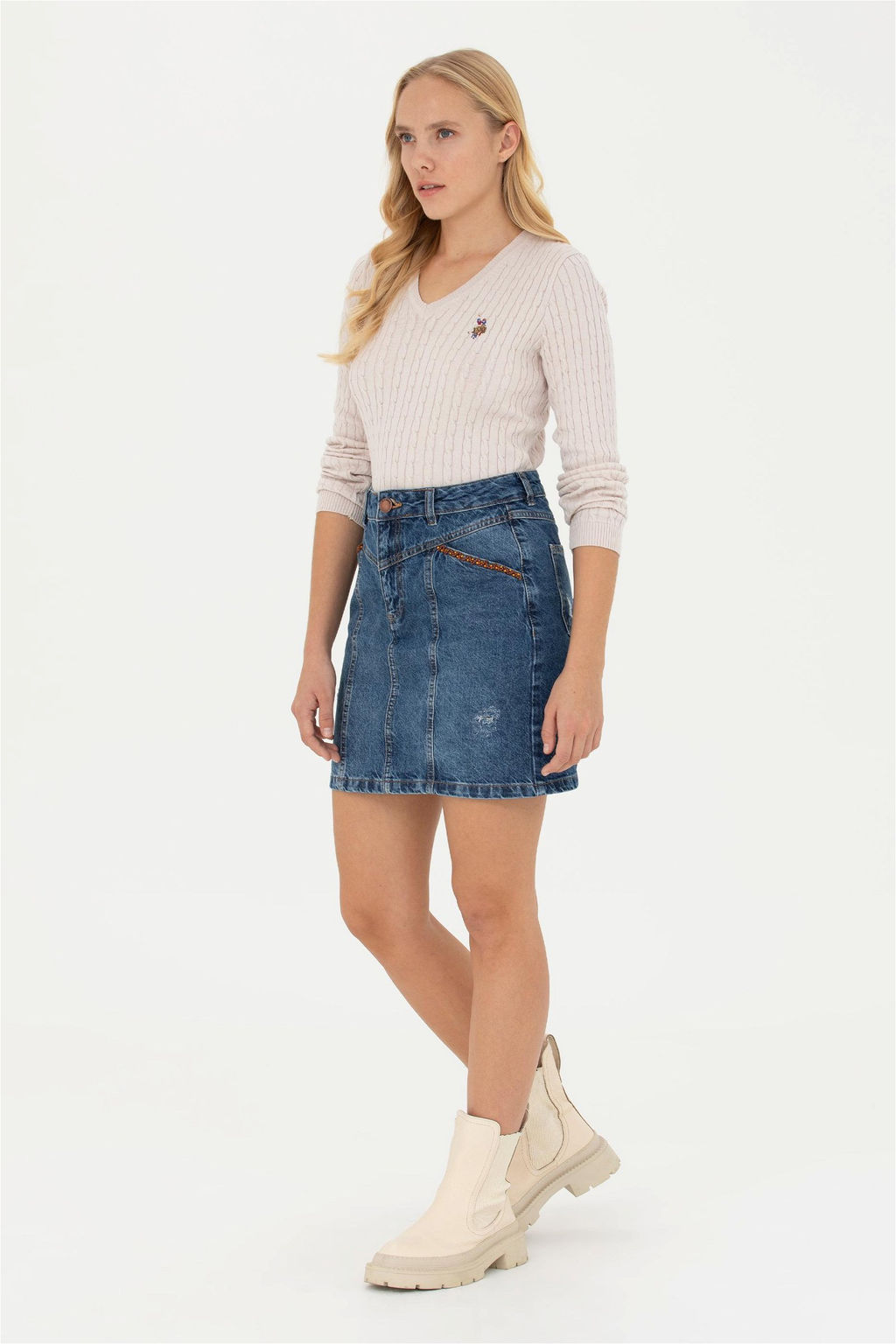 Kad_n Mavi Jean Etek - U.s. polo assn фото 3