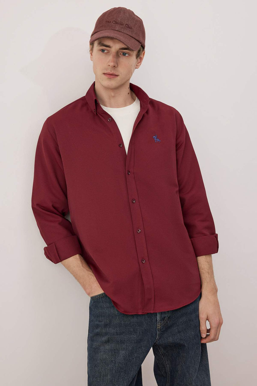 TRENDYOL MAN Mavi Regular Fit Nak?s Detayl? Oxford Kolay Utulenebilir Smart Gomlek TMNAW25GO00036 - Trendyolmilla фото 41