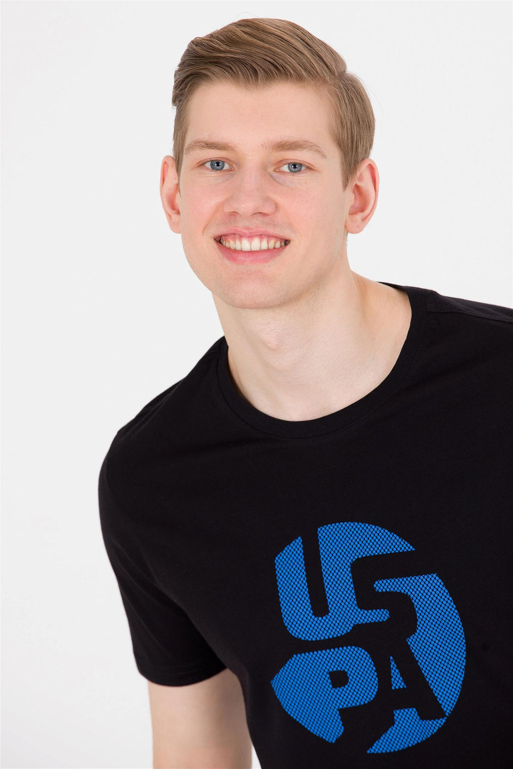 Мужская черная футболка с круглым вырезом - U.s. polo assn фото 10