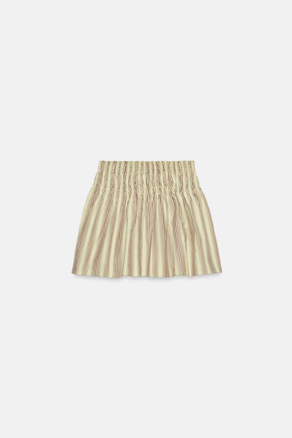 FALDA MINI RAYAS / Marr?n / Verde - Zara фото 5