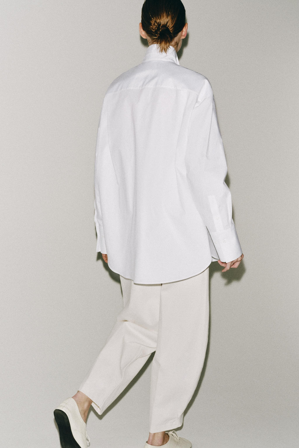 CAMISA POPEL?N BOTONES ZW COLLECTION / Blanco - Zara фото 6