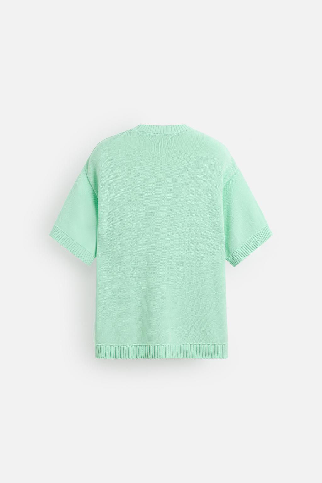 TEXTURED KNIT T-SHIRT - Zara фото 8