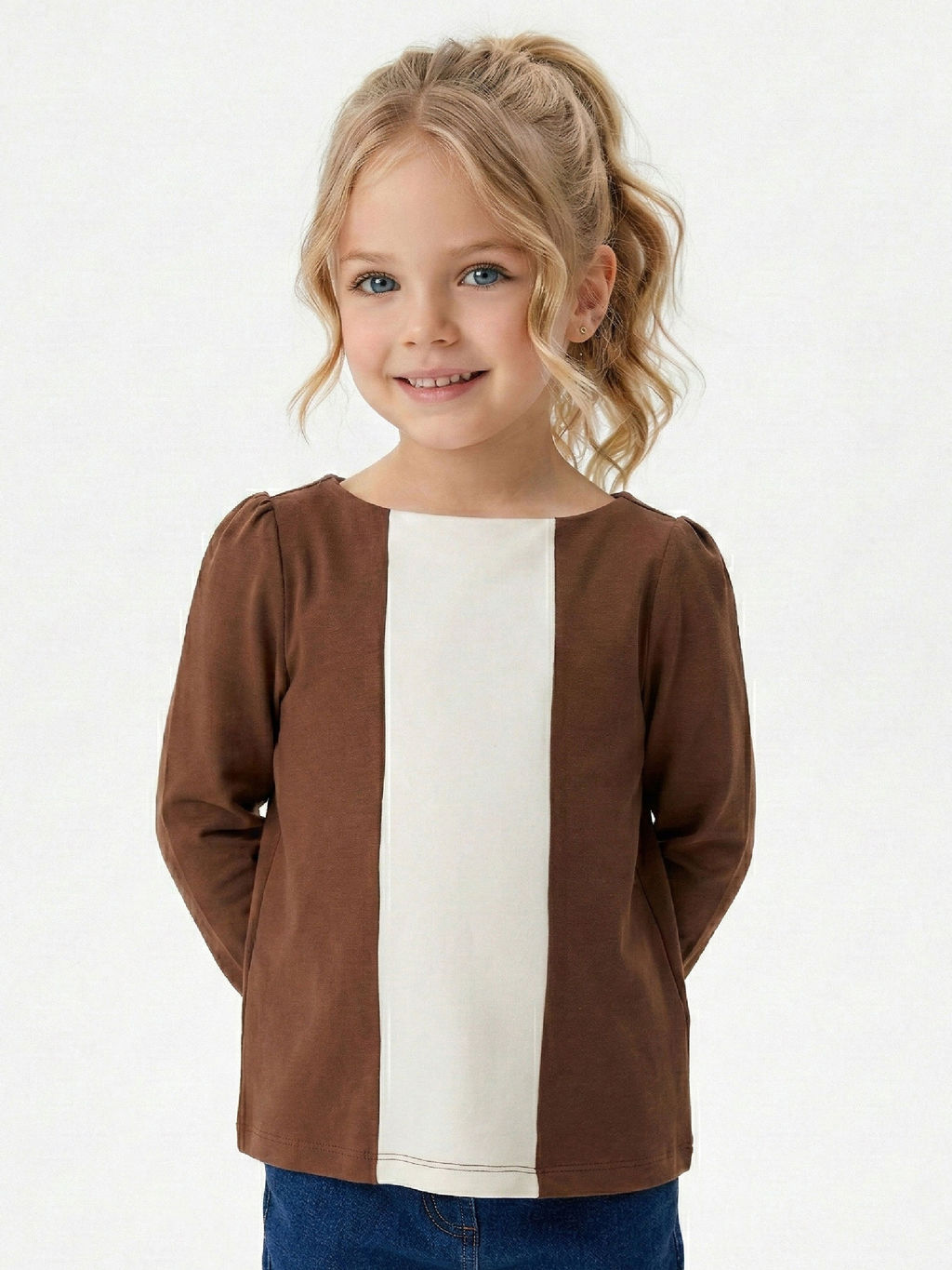 Футболка (лонгслив)	 UD 1289 коричневый - Mini maxi фото 11