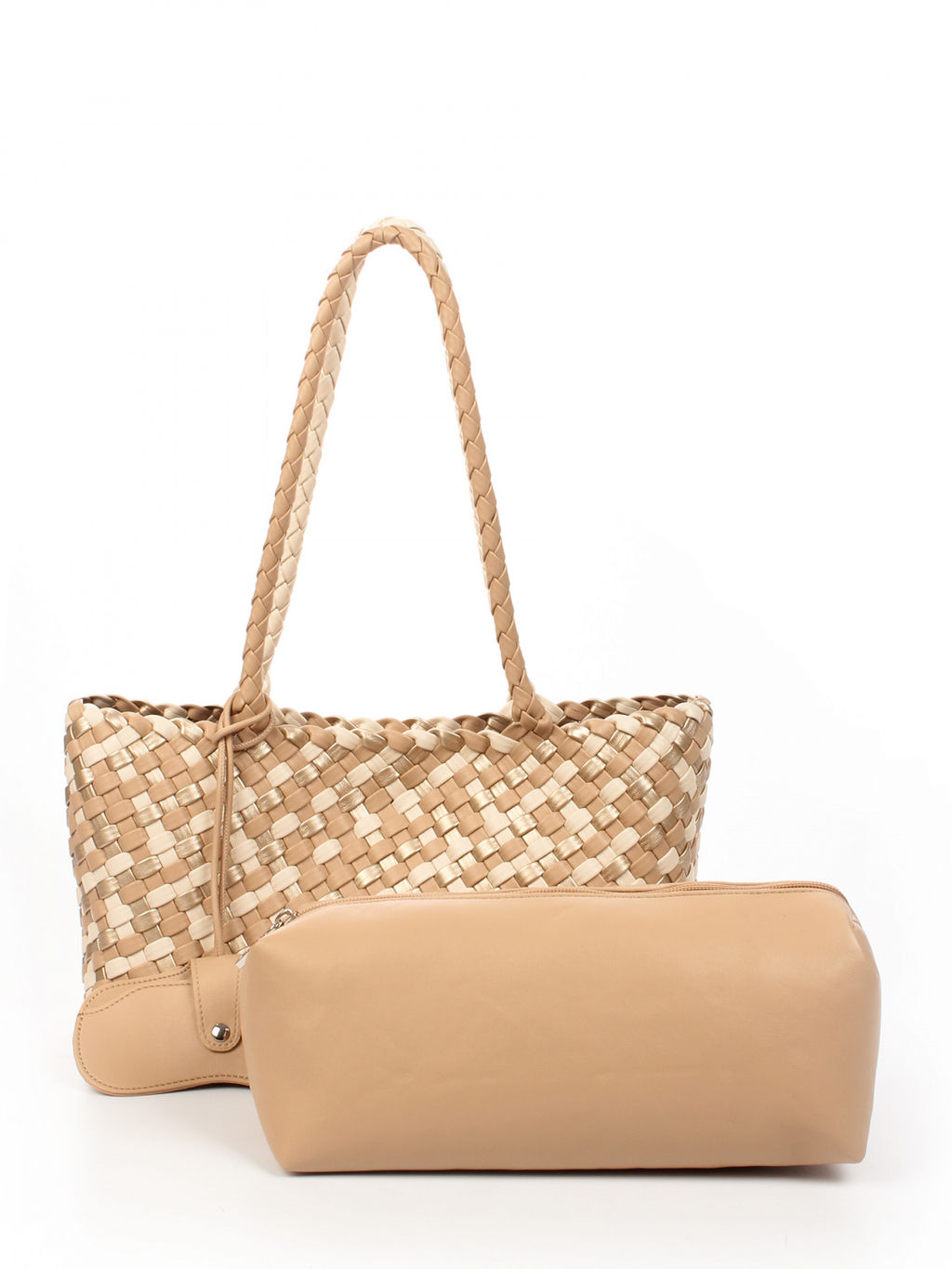 LACCOMA сумка СУ1056-мультицвет бежевый эко кожа хлопок  фото 4