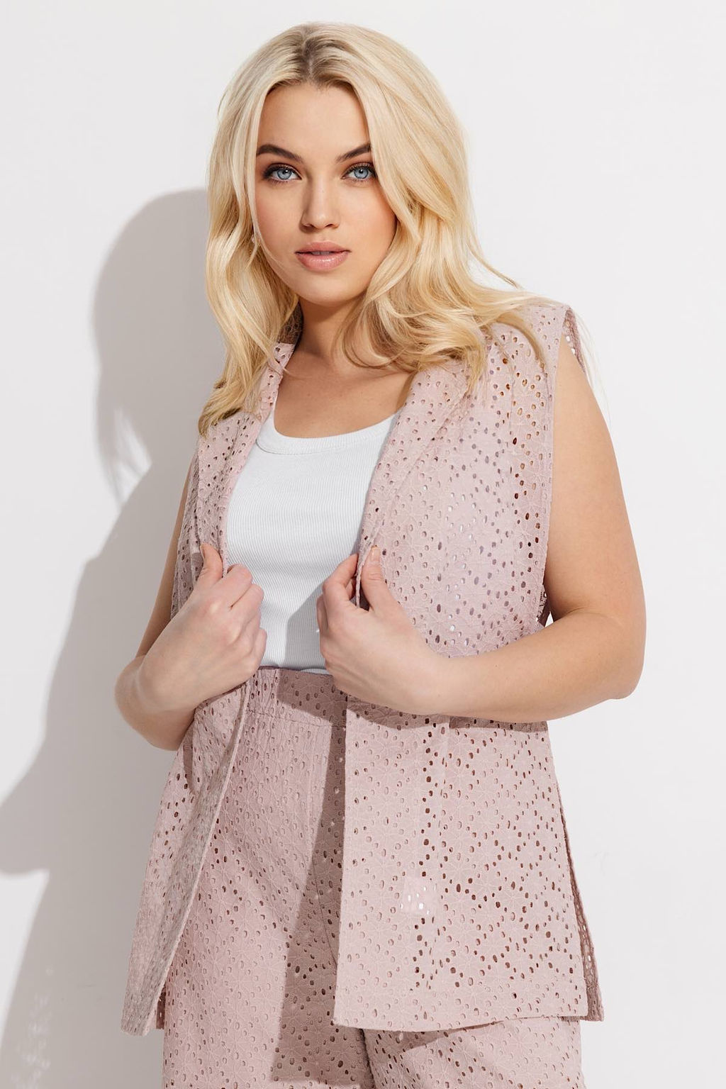 Жилет женский 4389/02/Пудровый - Rise фото 2