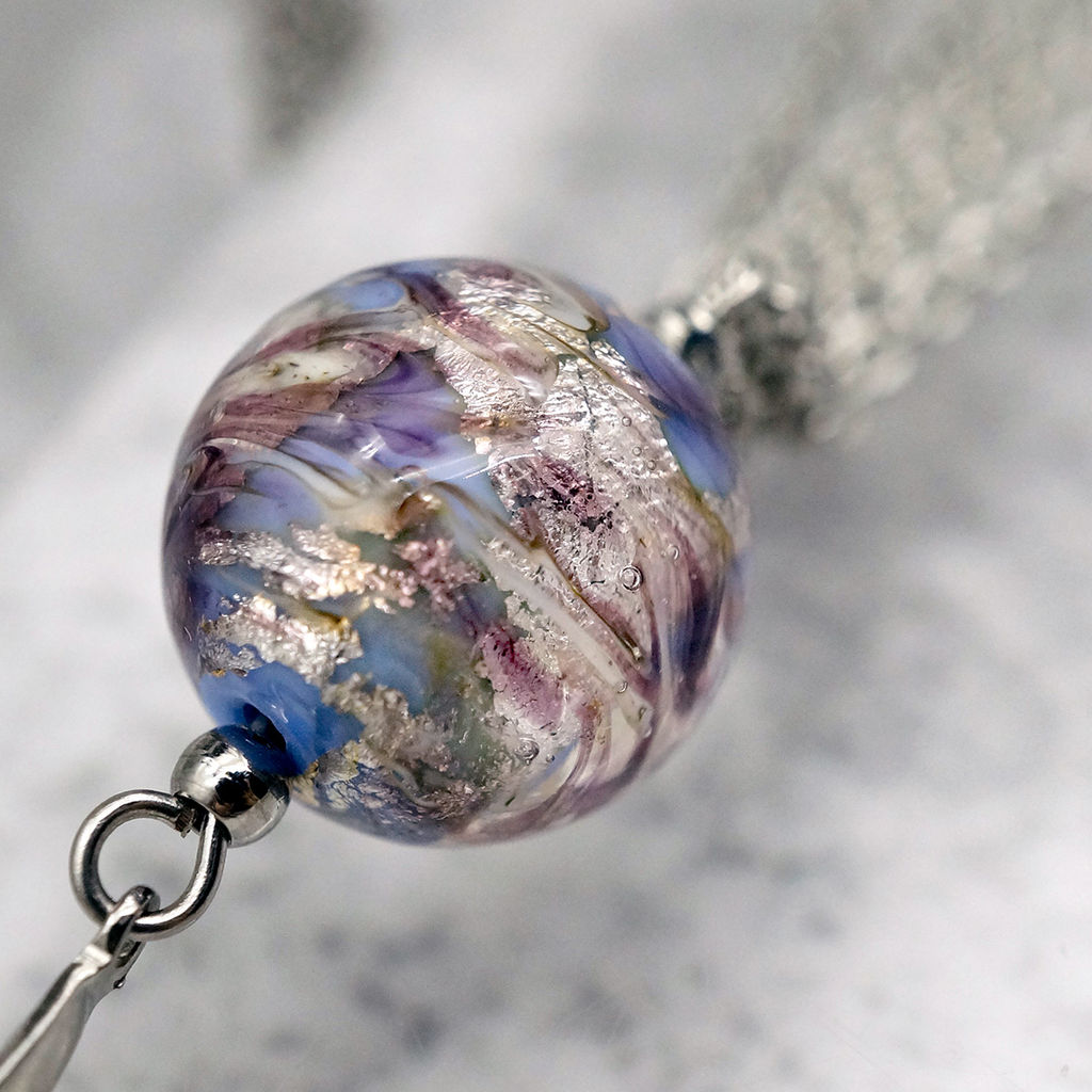 Серьги из муранского стекла PURPLE MIST LS1925