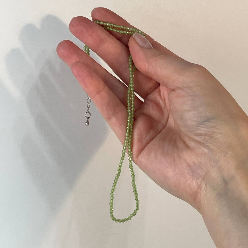 Бусы из Хризолита огранка