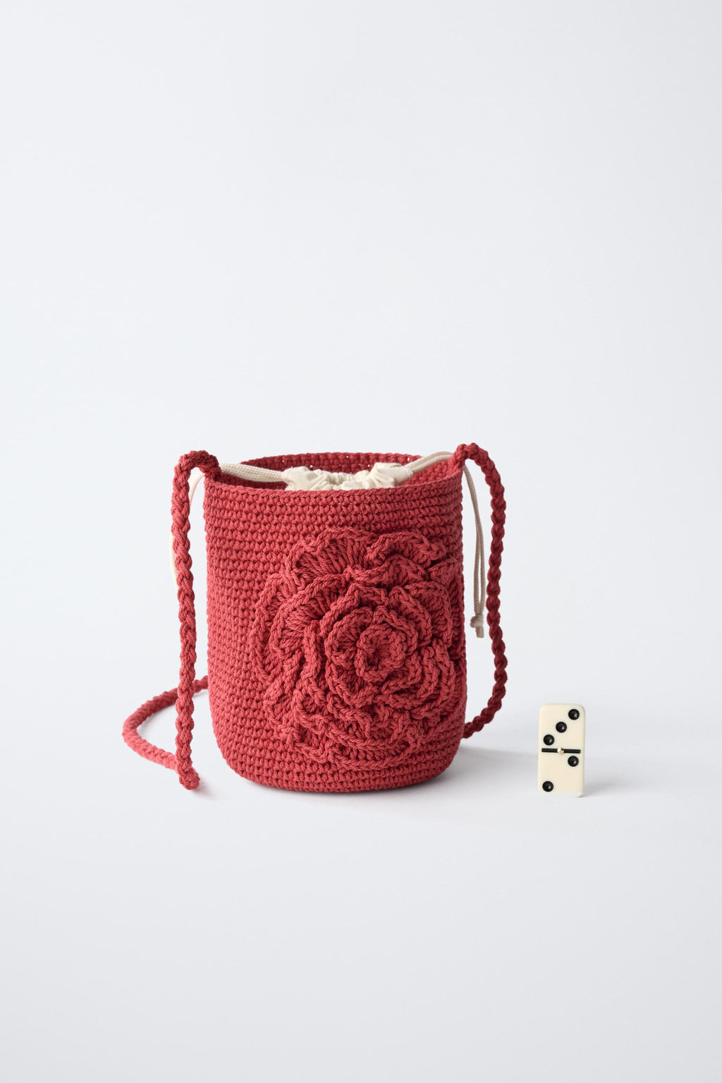 FLORAL CROCHET CROSSBODY BAG - Zara фото 6