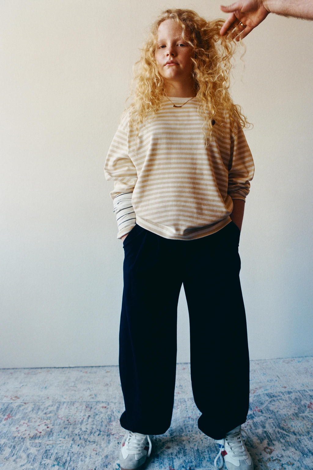 STRIPED T-SHIRT WITH EMBROIDERED HEART - Zara фото 6