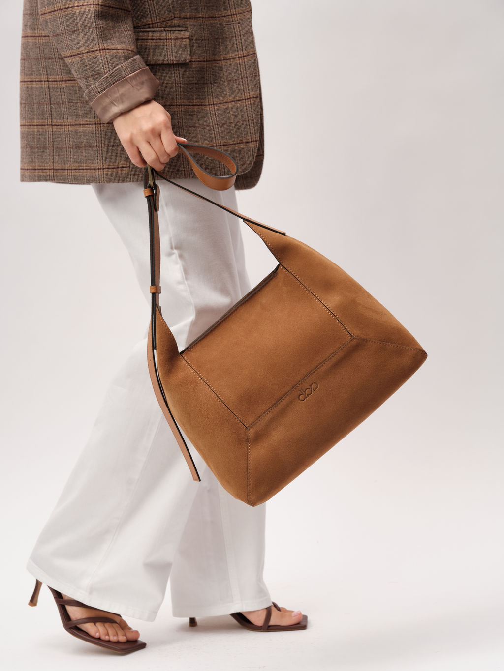 Замшевая сумка Mosaic DBR 31376 светло-коричневый  фото 5