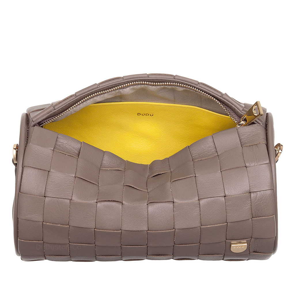 Итальянская кожаная сумка DuDu Bags серии Abigail | тауп - Dudubags фото 5