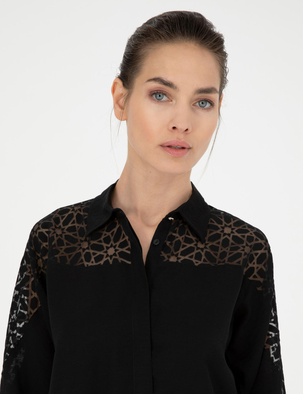 Siyah Comfort Fit Uzun Kollu G_mlek