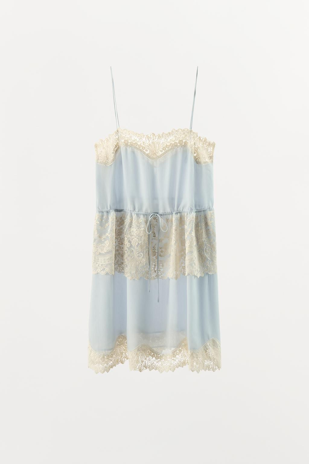LACE STRAPPY DRESS - Zara фото 4