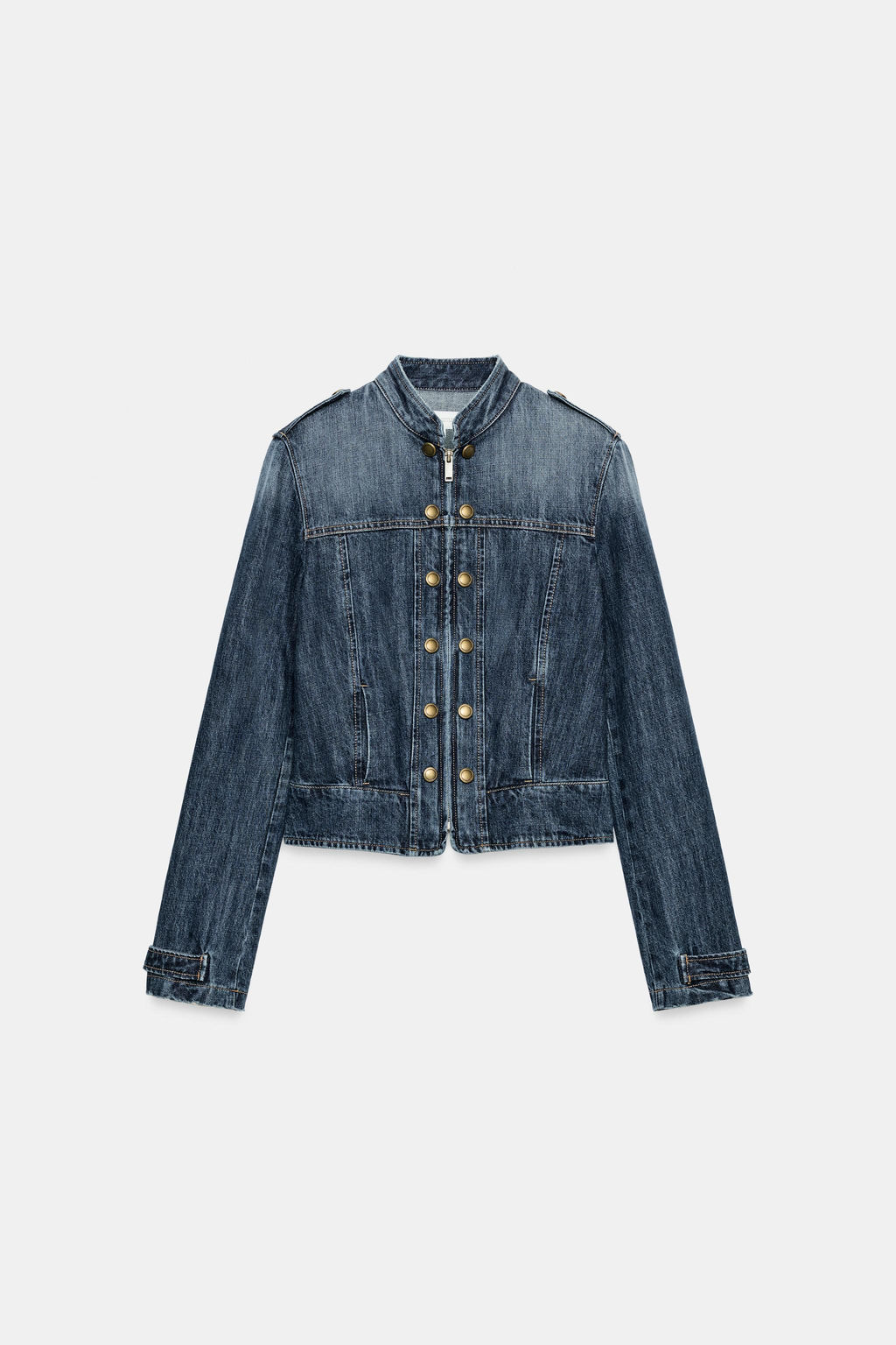 CHAQUETA DENIM TRF TRABILLAS BOTONES / Marino - Zara фото 5