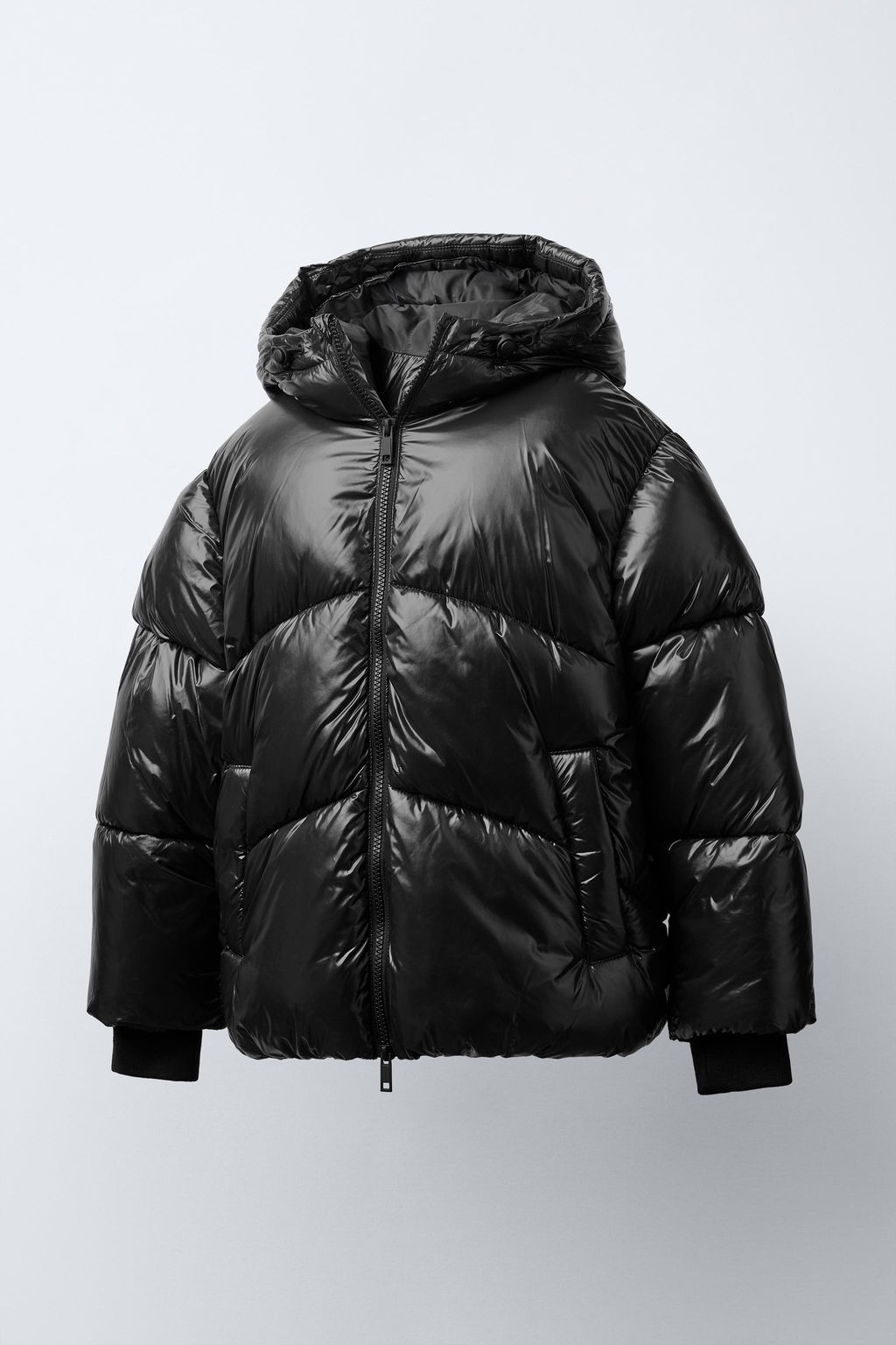 WATER-REPELLENT QUILTED COAT WITH HOODIE - Zara фото 2