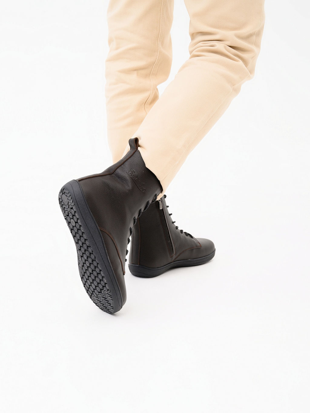 Босоногие ботинки 351.NATAbl.Темно-коричневый оттима/шерсть