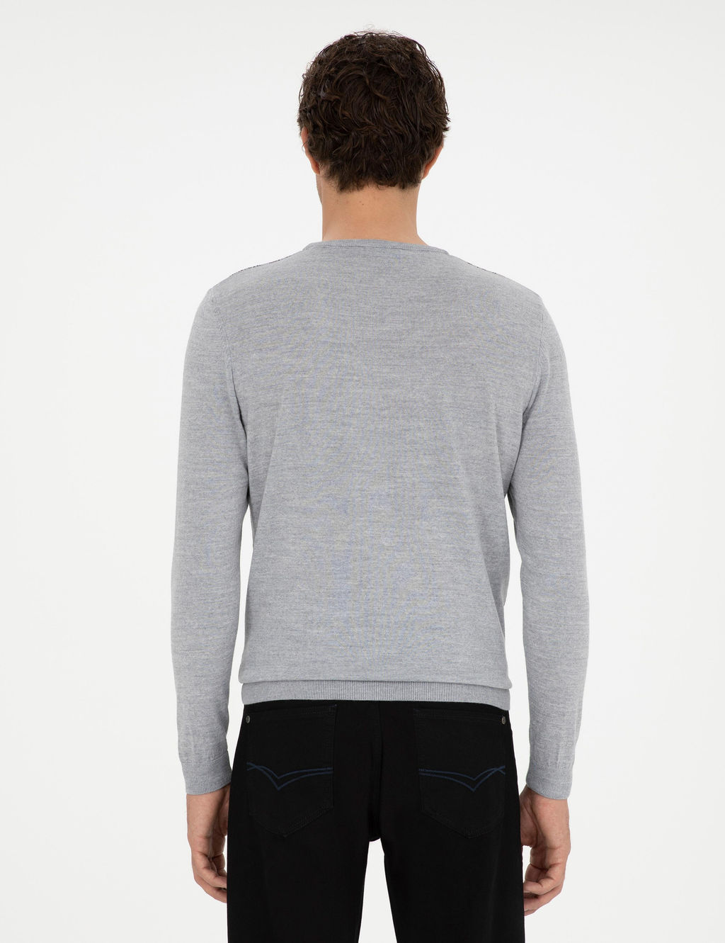 Светло-серый зауженный свитер - Cacharel фото 5