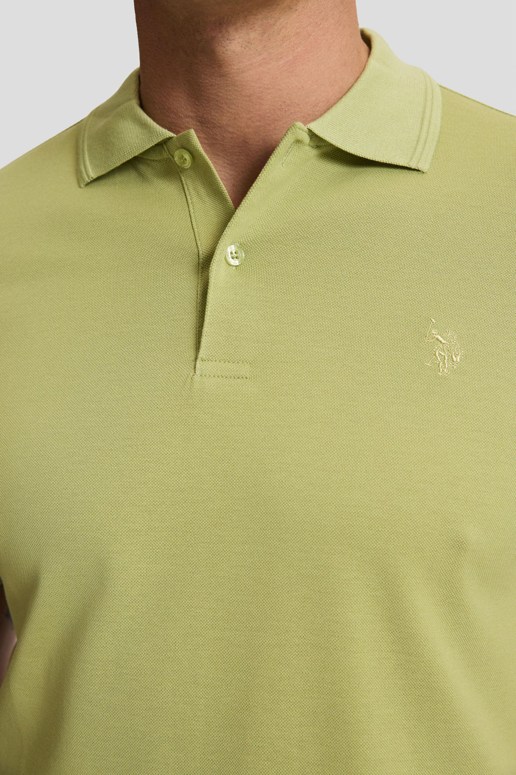 Erkek Ye_il Regular Fit Polo Yaka Basic Ti__rt - U.s. polo assn фото 6