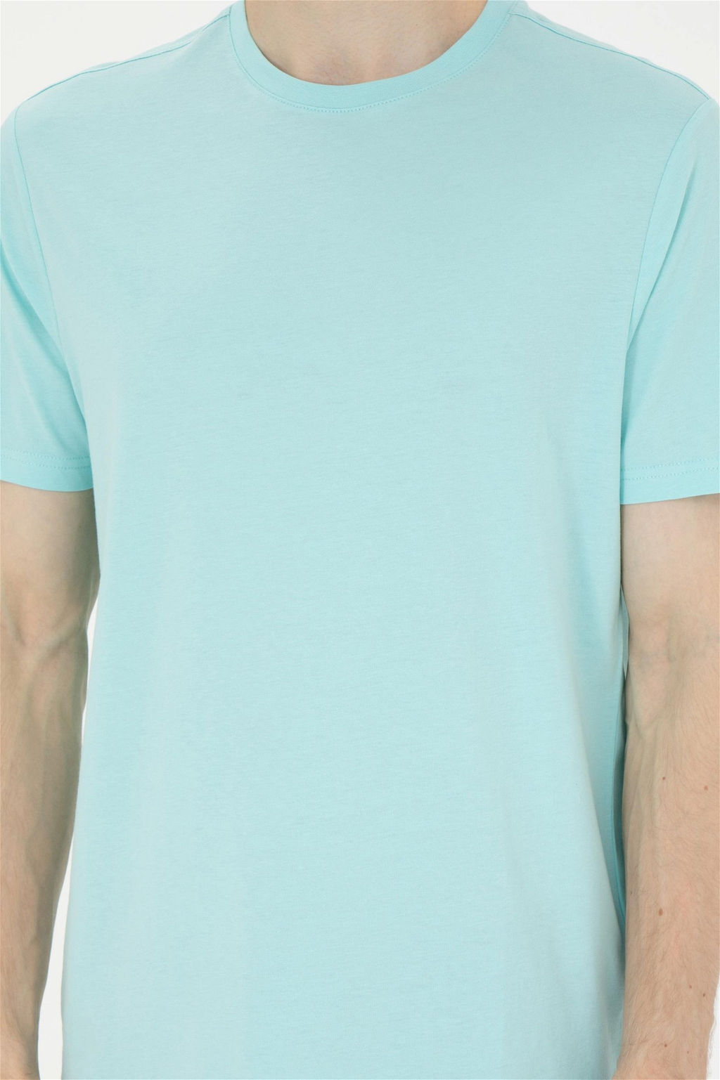 Мужская базовая футболка цвета водного зеленого цвета - U.s. polo assn фото 6