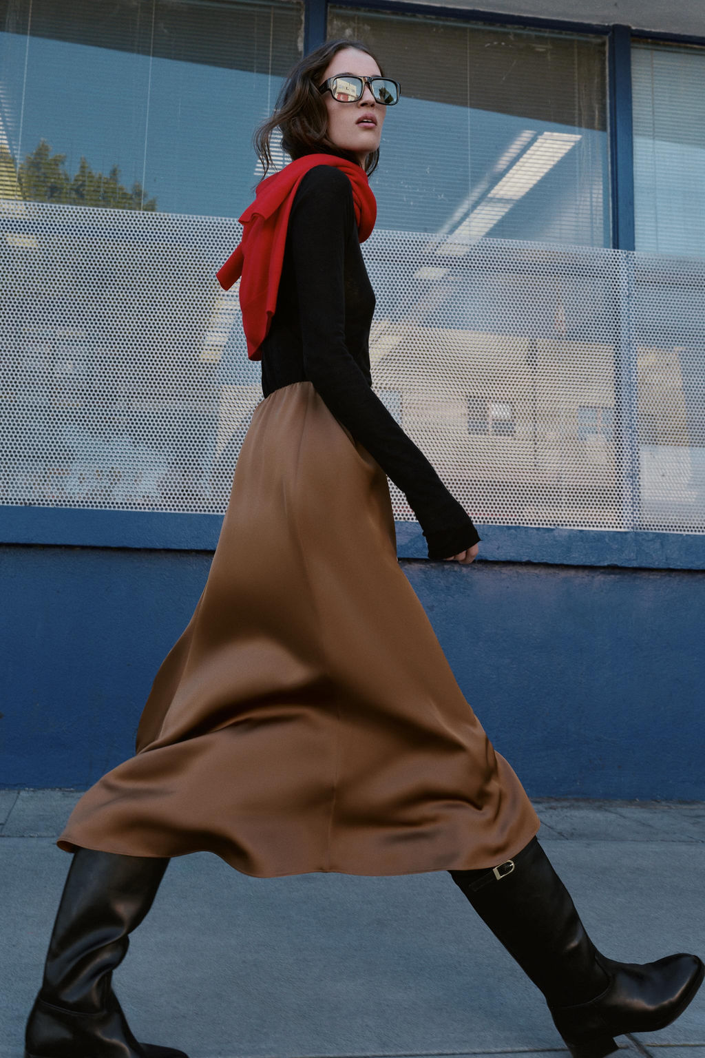 SATIN MIDI SKIRT - Zara фото 6