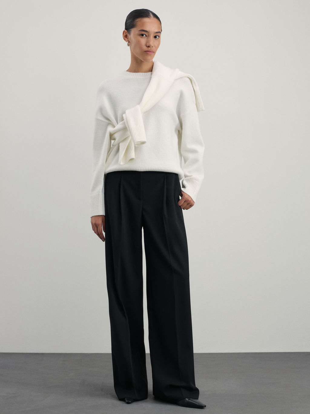 Базовый джемпер с добавлением шерсти / Zarina  фото 2