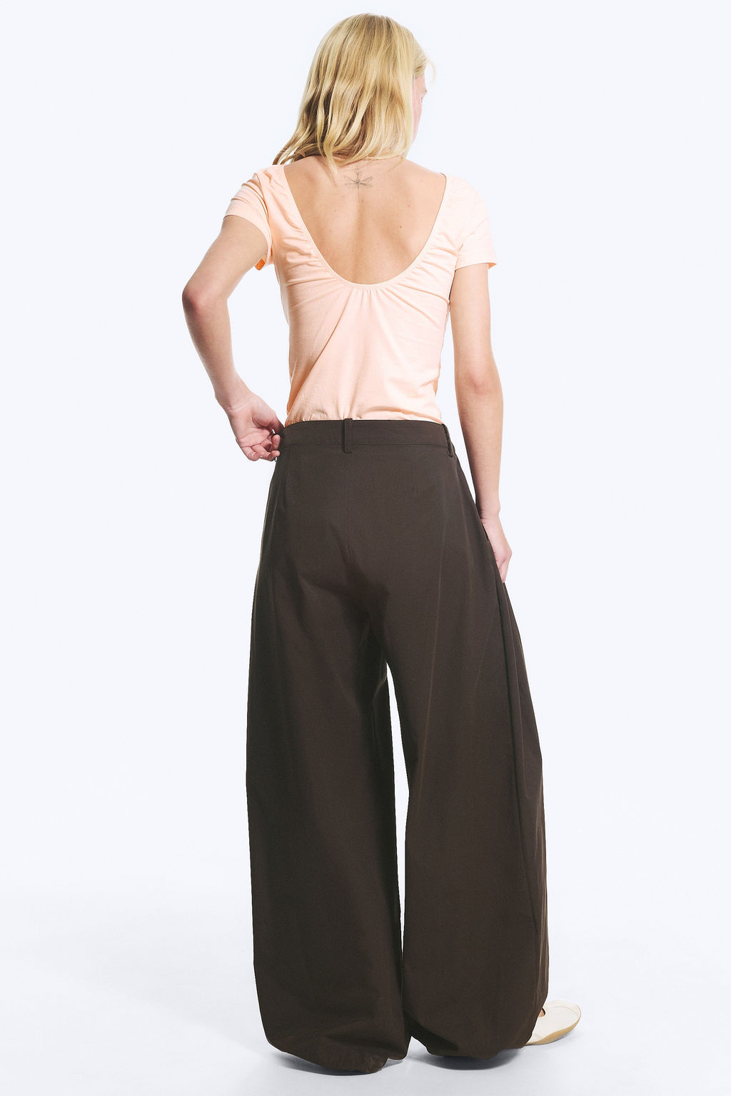 Pantal?n de tiro bajo y pernera abombada - H&m фото 6