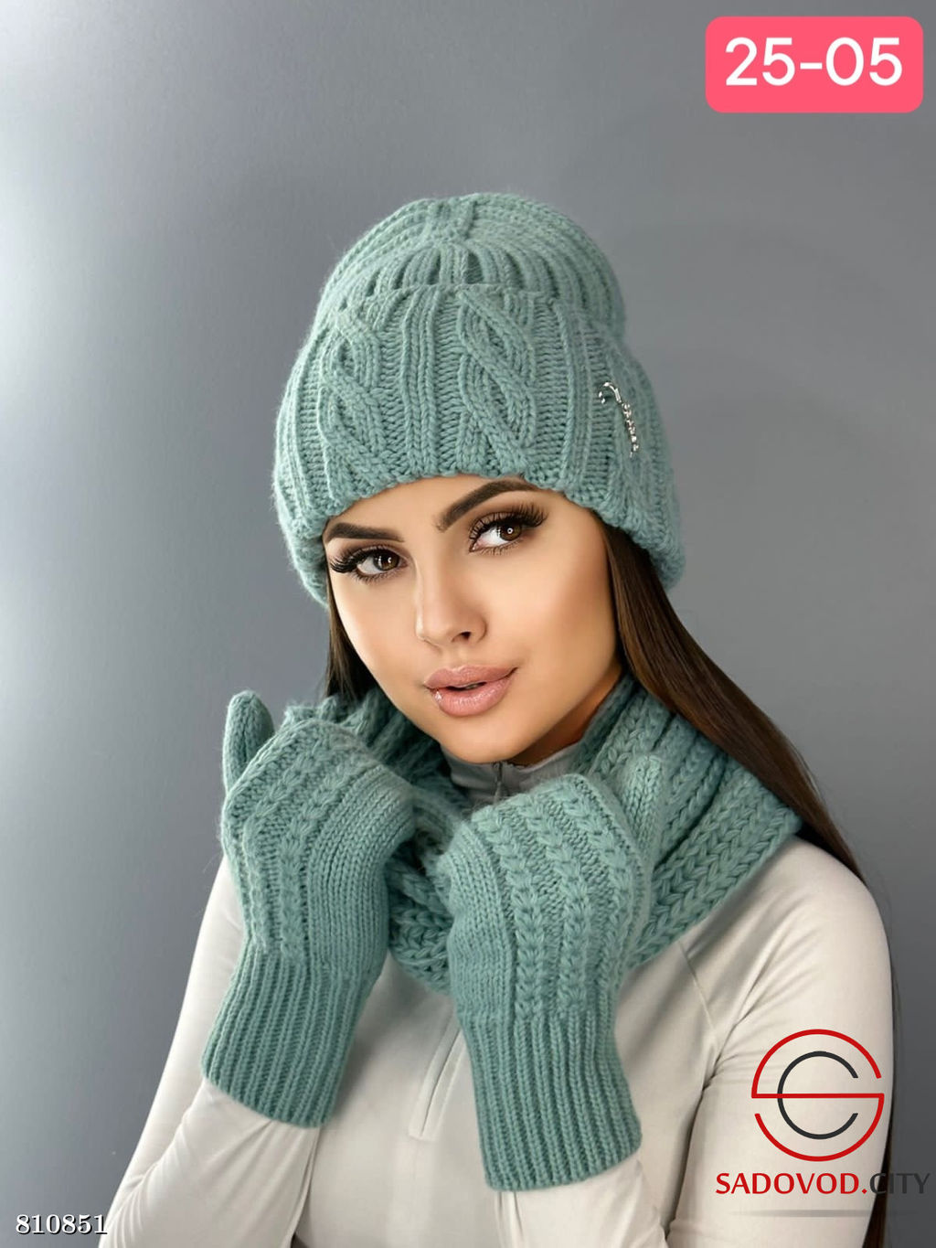 Женская вязанная шапка - Bruno фото 6