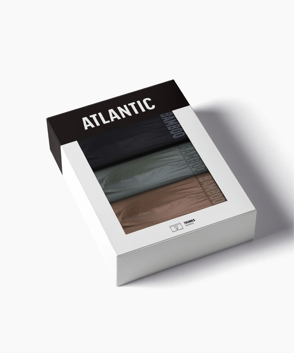 ATLANTIC 3MH-215 Трусы шорты Bamboo - набор 3 шт. светлый хаки + черный + бежевый  фото 7